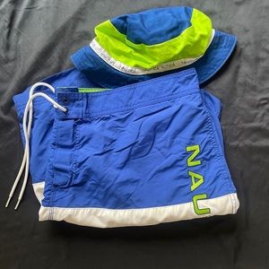 Nautica Swim Trunks 3x And Bucket 1 Size Multicolor